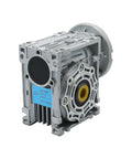 Plug And Play Nmrv040 Worm Gear Speed Reducer With 18Mm Output Shaft, compact silver aluminum design for smooth machine drive.