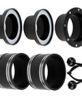 Heavy Duty 4 Inch Magnetic Dust Collection Fittings For Shop Vacuums And Woodworking Shops, includes two couplers and one multi port connector.