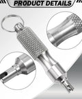 2 Pack Valve Core Removal Tool Keychain Stainless Steel Tire Valve Stem Tool Grab And Go Portable For Bicycle Car