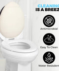 Heavy Duty Toilet Lid Back Support Cushion For Seniors And Postpartum Moms Water Resistant Non Slip Lumbar Pillow on toilet