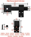 Heavy Duty 6 Inch Barn Door Flip Latch For Sliding Doors And Gates Built To Last All Metal Matte Black Lock Latch dimensions and parts