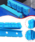 Two Pack Rubber Vise Jaw Pads With Multi Groove Textured Inserts For Bench Vise Clamps And Tools, Universal Fit, Scratch Resistant Rubber Jaw Covers
