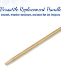60-Inch Flo-Pac Tapered Wood Handle with lacquered hardwood for standard threaded tools, side view