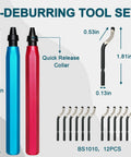 2 Pack Deburring Tool Set With 12 BS1010 HSS Blades And Dual Handles, Includes Storage Box, Perfect For 3D Printing Edges