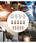 Essential MIG Welding Consumables Kit 0.8mm Tips for 24KD Torch, Rock Solid Compatibility, Includes 5 Contact Tips, 5 Tip Holders, and 4 Gas Diffusers, Red Copper Tips for Tight Fits, Smooth Arc, And Quick Replacement in use