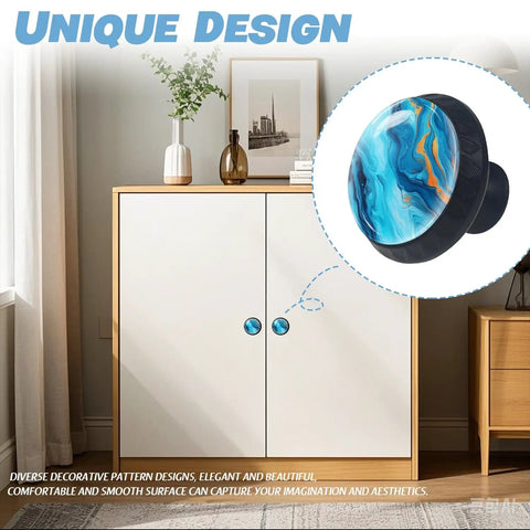 Straight Up Fresh Turquoise Marble Print Crystal Cabinet Knobs And Mushroom Drawer Pulls For Dressers Kitchen Bathrooms Clean Vibe Game Changer Home Decor With Screws One Pack on a modern cabinet.