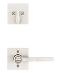 Halifax Keyed Entry Lever and Single Cylinder Deadbolt Combo with SmartKey Security in Satin Nickel for Exterior Doors