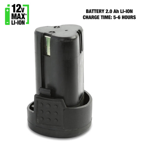 12V Li-ion battery for Compact 12V Li-ion Cordless Power Ratchet Wrench With Three Eighth Inch Drive, 35 Foot Pound Torque
