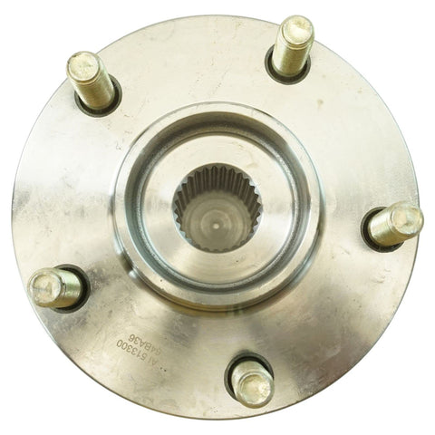 Front view of Front Wheel Bearing And Hub Assembly Set For 09 15 Mitsubishi Lancer Models Ralliart Evo MR GSR SE 2 Piece