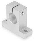4 Pack 25mm Linear Rail Support Set For CNC Routers And 3D Printers, Aluminum Alloy Guide Rod Holder Kit For Precision, Low Friction, Vibration Reduction, Smooth Motion In DIY Automation Projects. single aluminum 25mm rail support bracket with mounting holes