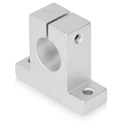 4 Pack 25mm Linear Rail Support Set For CNC Routers And 3D Printers, Aluminum Alloy Guide Rod Holder Kit For Precision, Low Friction, Vibration Reduction, Smooth Motion In DIY Automation Projects. single aluminum 25mm rail support bracket with mounting holes