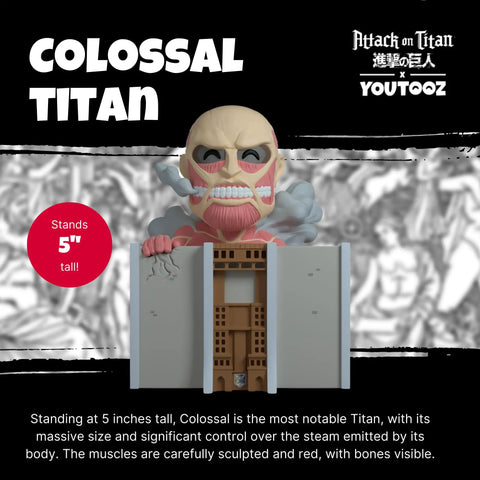 Colossal Titan Vinyl Figure 5 Inch From Attack On Titan Anime Series Collectible Figurine With Detailed Exposed Muscle Design