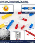 All In One 1520Pcs Electrical Crimp Connectors Kit With Insulated Wire Terminals Including Ring Fork Butt Spade Female And Male