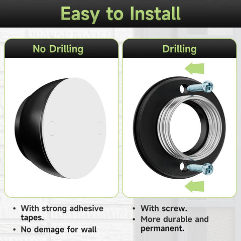 Easy to install Heavy Duty Aluminum Door Stopper With Soft Silicone Head And Spring Shock Absorption Real Deal Wall Protector Rustproof Anti Scuff Door Holder instructions.