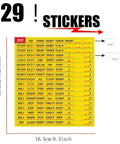 129 Waterproof Fuse Box Labels For Electrical Panels, Easy To Read Circuit Breaker Labels In Yellow, Durable Die Cut Panel Stickers