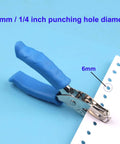 1/4 Inch Single Hole Punch Handheld Paper Punch With Soft Grip Handle, Durable Metal Construction, Ideal For DIY Craft Tags, Blue