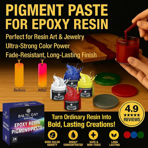 Straight Fire 24 Color Epoxy Resin Pigment Paste Set Packs Bold Opaque Dyes And Rich Mica Powders To Give Your Resin Art Bang For Your Buck While Making Creations Hit Different Daily