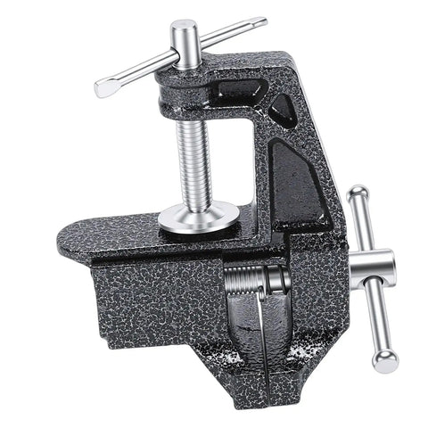 Heavy Duty Portable Table Vise With Rubber Clamps For Secure Golf Club Regripping, tough cast steel design, stable grip