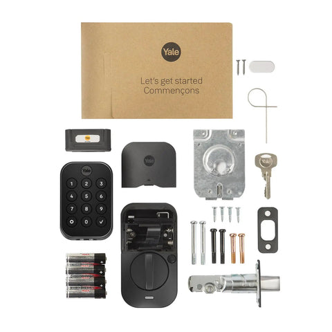 Keyless Entry Door Lock With Digital Touchscreen Keypad And Bluetooth Auto Unlock For Home Security Black Suede 2 Deadbolt Smart Lock parts kit