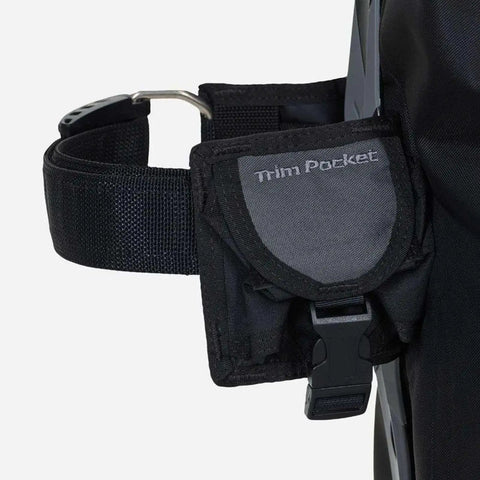 Men's Pro HD Dive BCD With SureLock II Weight Release System close-up of trim pocket attachment