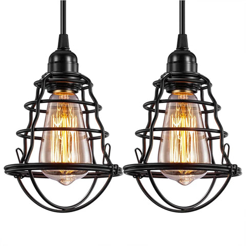 Metal Light Cage Guard 4 Pack For Pendant Lights And Wall Lamps Edison Bulb Shield E26 E27 industrial design