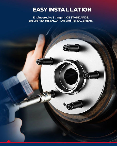 Front Wheel Bearing And Hub Assembly 513448 Drop In Fit For Toyota RAV4 2019 To 2023 Camry 2018 To 2022 Venza 2021 To 2023 ES250 2021 Avalon 2021 Two Pack OE Replacement Bearings For A Smooth Quiet Ride No Fuss Install installed on car wheel