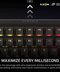 Goated 96 Percent Wireless Mechanical Gaming Keyboard With Compact Tkl Body Full Color Lcd Screen showing keys and lighting effects.