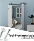 Heavy Duty Bifold Door Fix Kit Includes Spring Loaded Top Roller And Pivot Bracket For No Sweat Setup with installed doors.