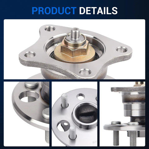 Rear Wheel Bearing And Hub Assembly For Toyota Corolla 1993 To 2002 Geo Prizm 1993 To 1997 And Chevy Prizm 1998 To 2002 Four Lug Non ABS