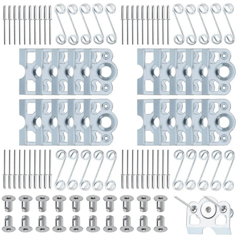 Heavy Duty 1/4 Turn Quick Release Dzus Fasteners Steel Slot Head Buttons Popped With Zinc Plated Springs And Dimpled Tabs assembly kit.