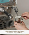 Straight Up Game Changer Espresso Machine With Built In Grinder And Genuine 20 Bar Pressure Stainless Steel Coffee Maker creating milk foam