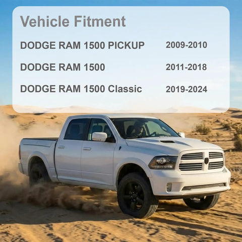 Dodge Ram 1500 Front Upper Control Arms With Ball Joints 2 Pack Left And Right Kit For 2009-2010, 2011-2018, 2019-2024 Ram 1500 Classic Beefed-Up Suspension Upgrade on Ram fitment graphic