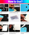 Step-by-step guide for using the Colorful Grommet And Eyelet Kit With 680 Pieces In 17 Colors, including installation tools.