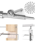 Hidden Cable Railing Kit For Four By Four Posts With Ten Pairs Of Tensioners And Terminals One Eighth Inch Stainless Steel Cable Twenty Pack