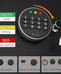Fireproof Home Safe Box 1.2 Cu Ft With Digital Keypad And Safety Key Lock Type C Port Smart Alarm System interface details