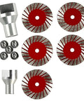 Slick Mini Diamond Saw Blades For Angle Grinder 1.57 Inch 5 Pack with 5/8-11 arbor for tough materials and precision cutting.