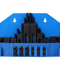 58 Piece T Slot Clamping Kit For Milling And Machining With T Slot Cleaner And Tightening Wrench Blue Durable Tool Steel