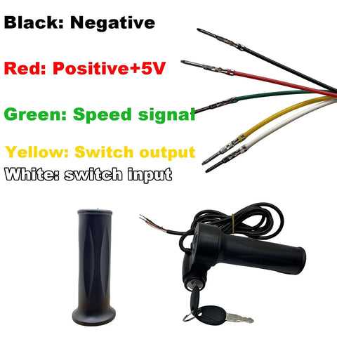 Full Twist Throttle With Key Ignition For E Bike 5 Pin Replacement Fits 12V To 72V Universal Voltage Easy Install On 22mm Handlebars Includes Allen Wrench And Anti Slip Grip For Ridstar Q20 Electric Bike Throttle Upgrade wiring diagram
