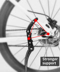 Rugged Mountain Bike Kickstand For 24 To 28 Inch Bikes, Adjustable Height 7 To 13 Inches, Quick Install Side Stand on bike wheel