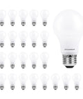 Eco LED A19 Light Bulb 9W Equivalent To 60W, 750 Lumens, soft white, frosted bulbs, medium base E26, 24 pack image