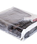 10 Pack Clear Vinyl Zippered Storage Bags With Display Pocket, 9 x 11 x 2 Inches, Durable 4 Gauge Vinyl, White Nylon Zipper