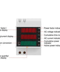 Top Shelf Digital Current And Voltage Meter Featuring Bright LED Displays For Industrial Control Systems showing display indicators.
