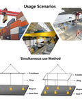 Usage scenarios of Heavy Duty Magnetic Lifter And Steel Plate Hook With Dual Safety Lock For Shop And Construction Sites featuring magnets handling steel plates.