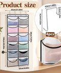 Over The Door Pocket Organizer With 12 Roomy Mesh Pockets And Heavy Duty Hooks Stores Hoodies Shoes, 150cmx55cm size info.