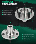 Plug And Play Front Wheel Hub Bearing Replacement For Ford Focus 2012-2018 And Ford C-Max 2013-2018 Fits 1.5L-2.5L Engines Durable Direct-Fit Hub Assembly 510110 HUB81, showing dimensions and features with 5 lugs and ABS sensor.