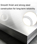 Stack of precision steel sheets with focus on smooth surface, referring to 48 Piece M5x7mm Shim Washer Set Precision Steel Spacers.