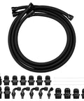 Evil Energy PTFE An10 Transmission Line Fits 2001 To 2005 Gm Duramax includes black hoses and fittings for heavy duty upgrades.