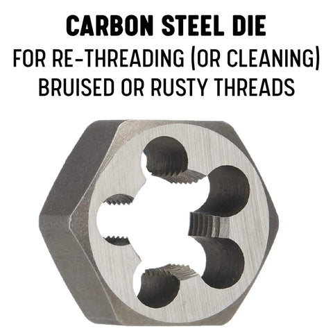 M36 X 1.5 Carbon Steel Hex Rethreading Die For Repairing Damaged And Rusty Threads, DWT Series Workhorse Tool, hexagonal shape