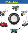 16 Inch Flat Free Solid Tire And Wheel For Garden Carts Wheelbarrows And Lawn Mowers Tire Size 4.80 4.00 8 universal fit display