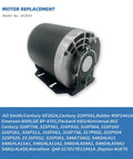 1/4 HP 115V Blower Motor 1725 RPM 48 Frame Replacement For Packard NBK20609 Emerson GE shown with compatibility details